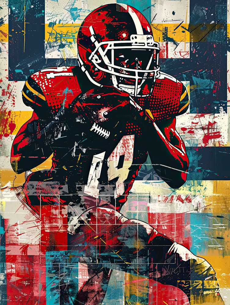 American Football Player Vintag Poster 5