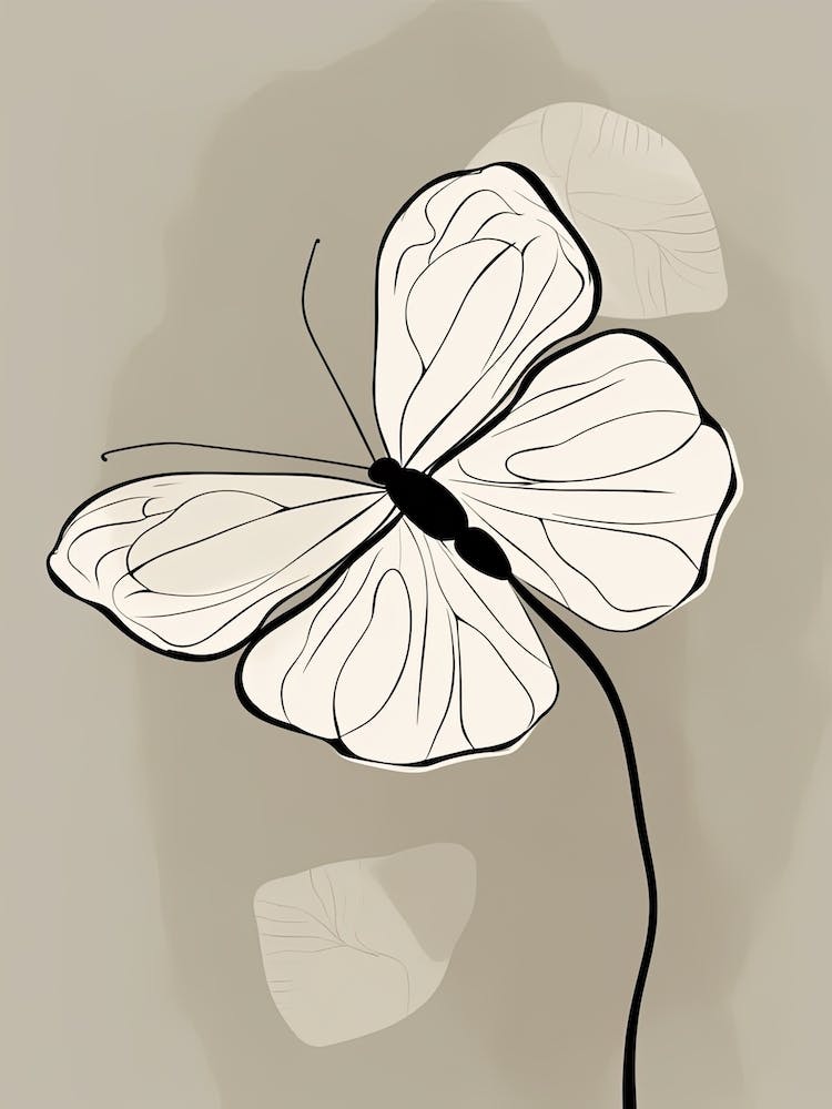 Butterfly Line Art Abstract 7