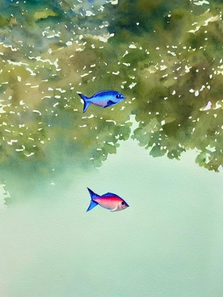 Blue Tang II Storybook Watercolour