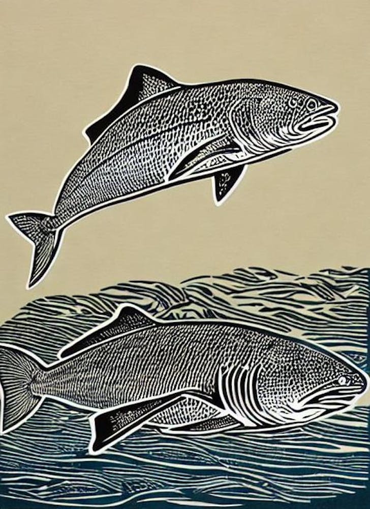 Nurse Shark Linocut