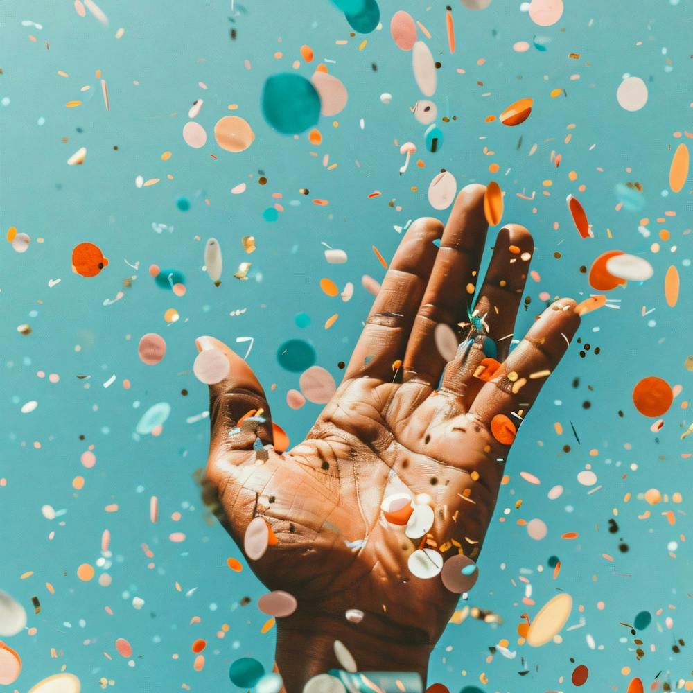 Confettis Tombant Du Ciel