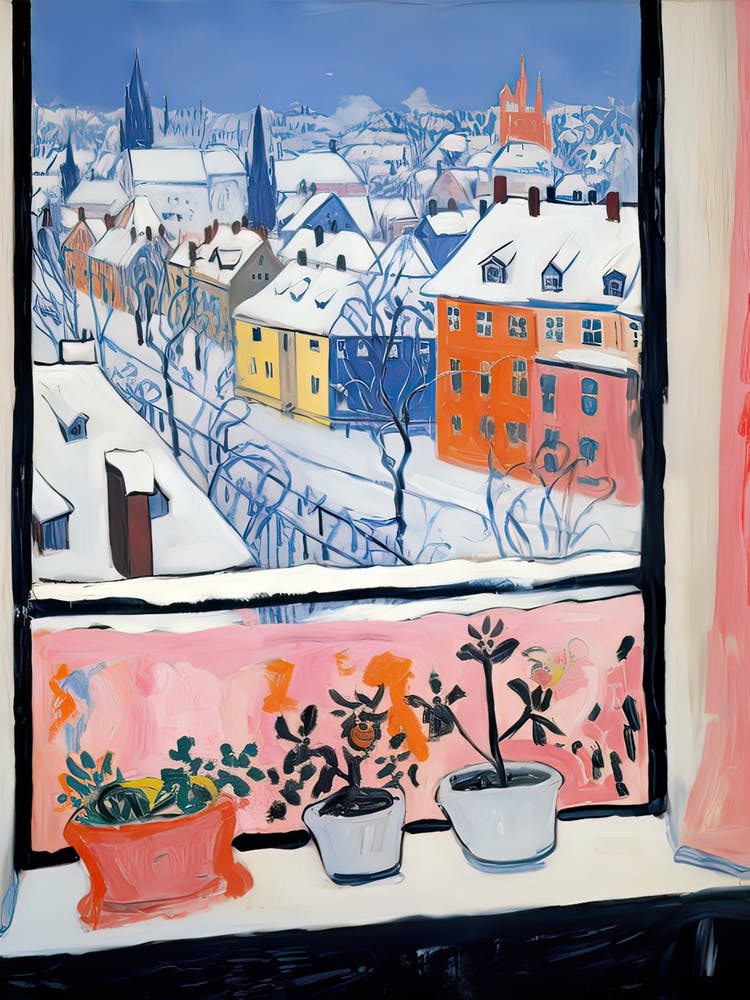 The Windowsill Of Nuremberg   Germany Snow Inspired By Matisse 2