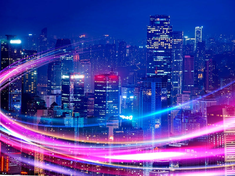 Neon city: China (synthwave/vaporwave/retrowave/cyberpunk) — aesthetic poster