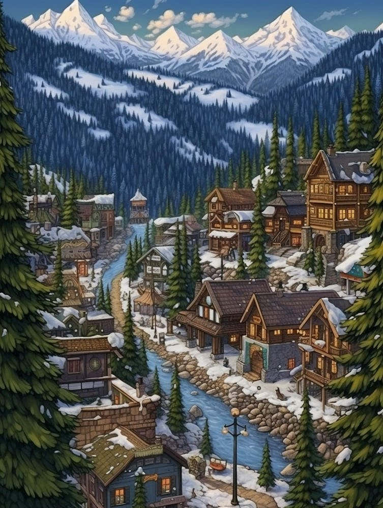 Leavenworth Washington Pointillism 9