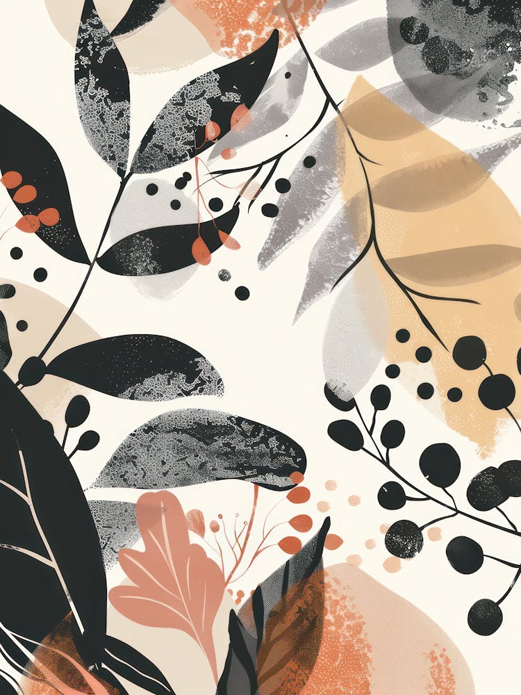 Abstract Leaves Canvas Print