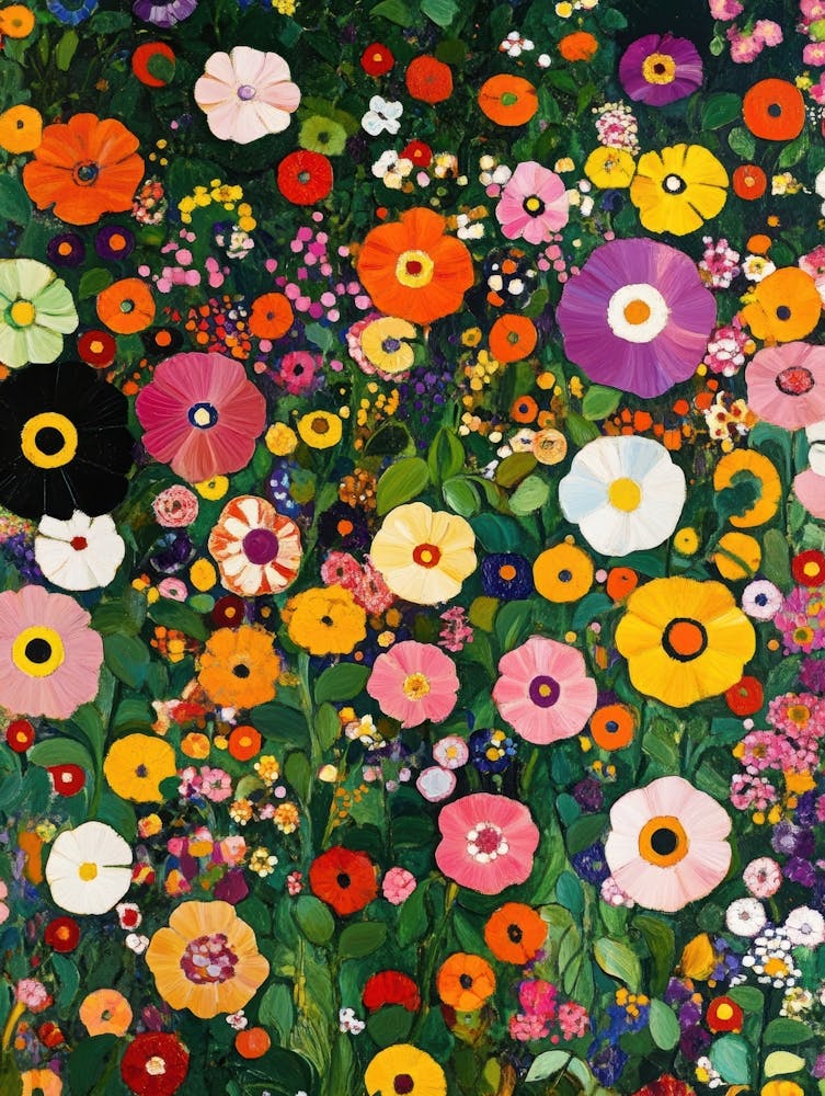 Garden Full Of Colorful Flowers 1