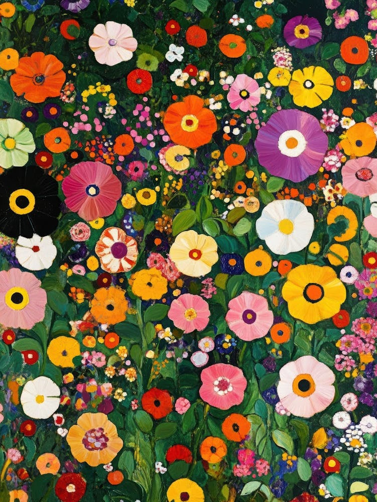 Garden Full Of Colorful Flowers 1