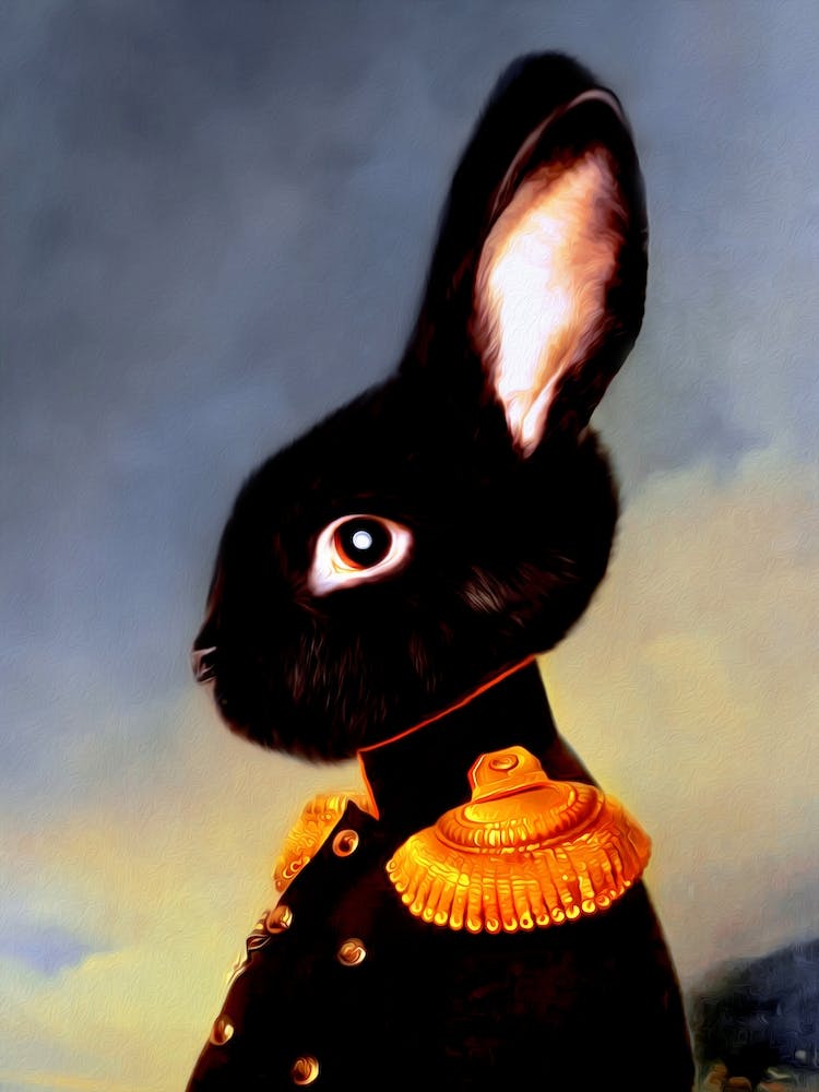 Corporal Ritsu The Rabbit Pet Portraits
