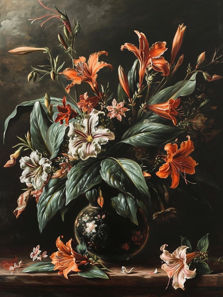Baroque Floral Still Life Lobelia 2