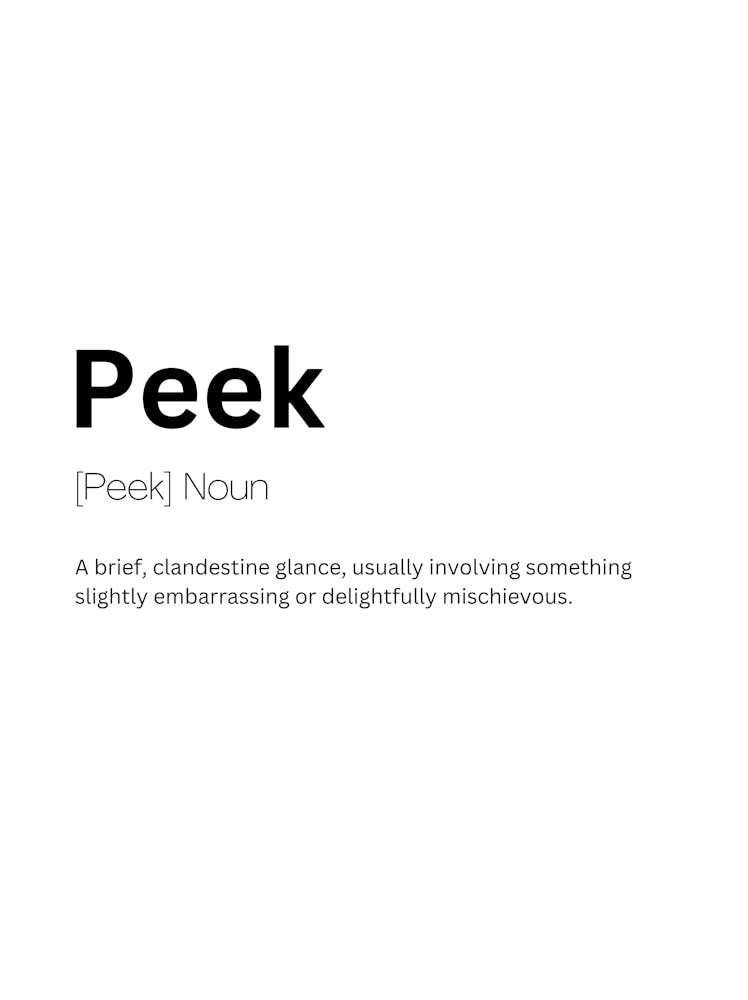 Peek Definition Meaning