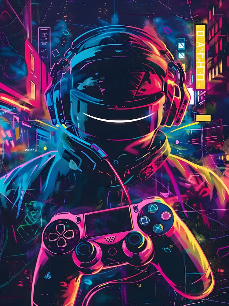 Neon Gaming Ps3 Controller