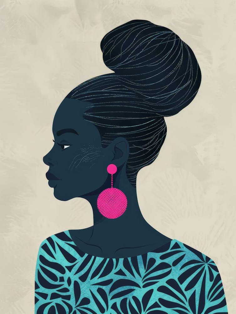 African Woman With Earrings 6