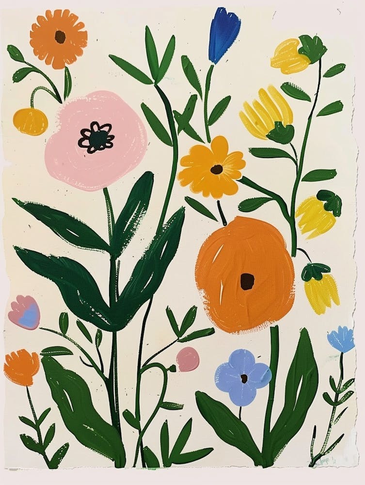 Painted Florals Portulaca 1