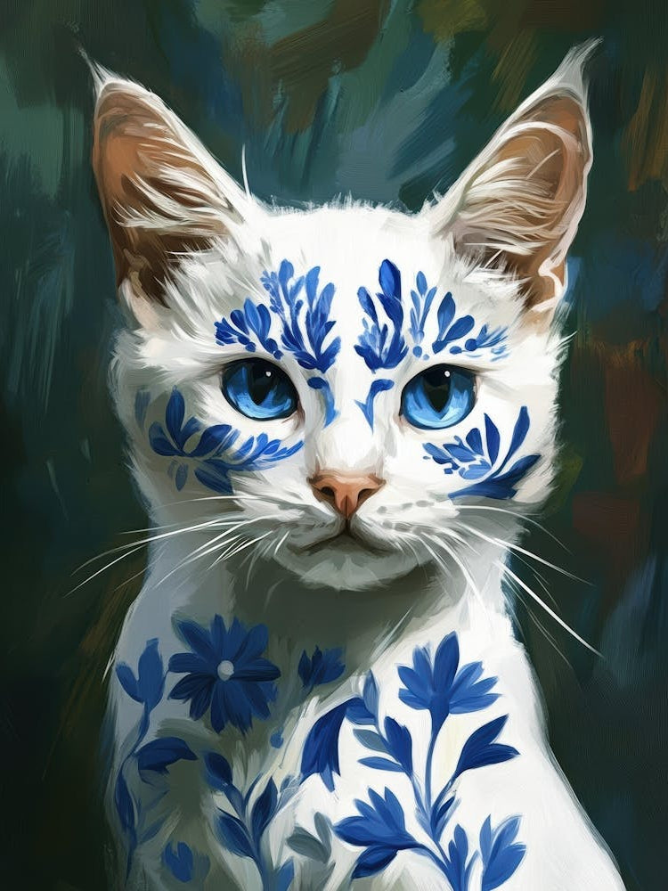 Blue Cat Painting