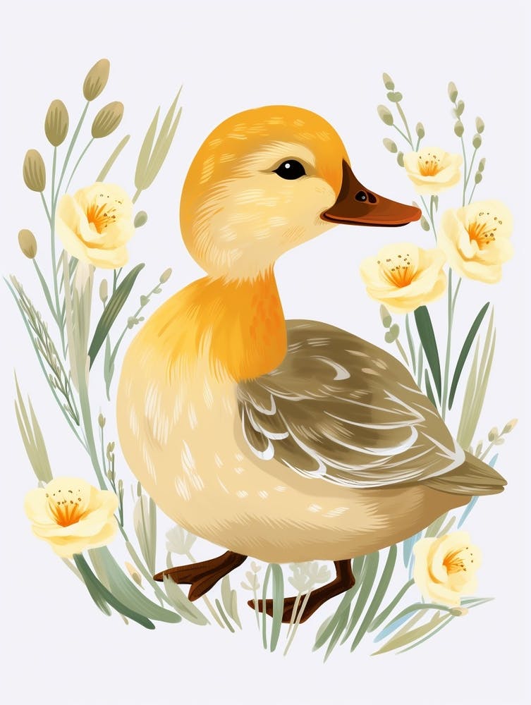 Baby Animal Illustration  Duck 2