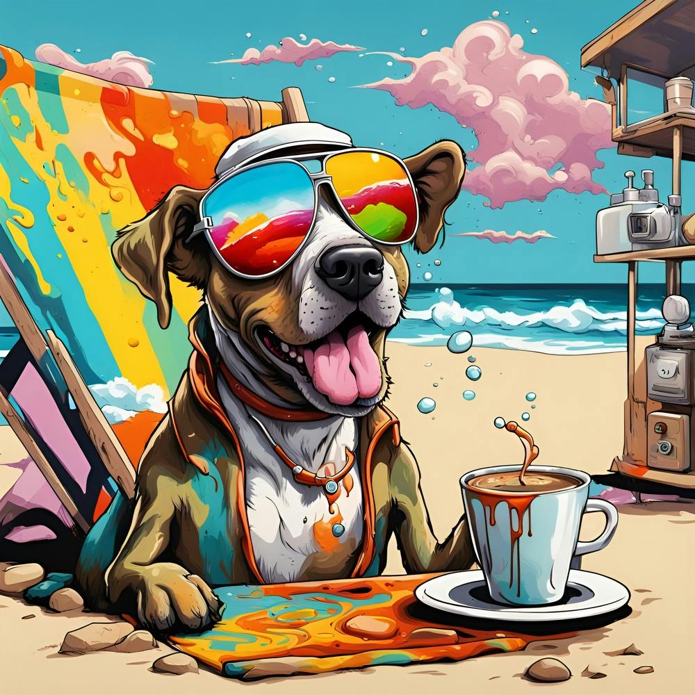 A Dog's Delightful Espresso Martini Beach Adventure