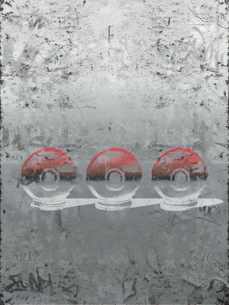 Colour Graffiti style Poke Balls