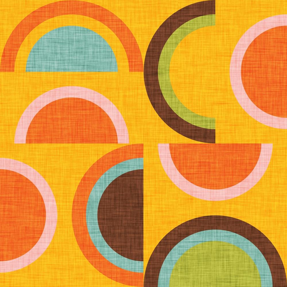 Circles On A Yellow Background