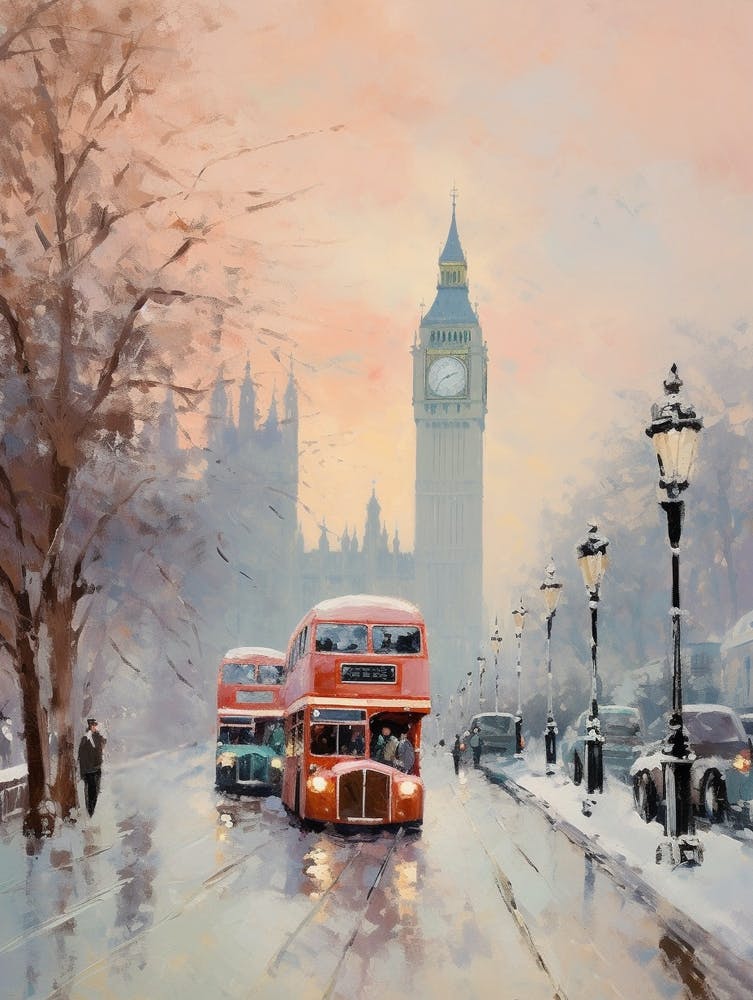 Dreamy Winter Painting London United Kingdom 6