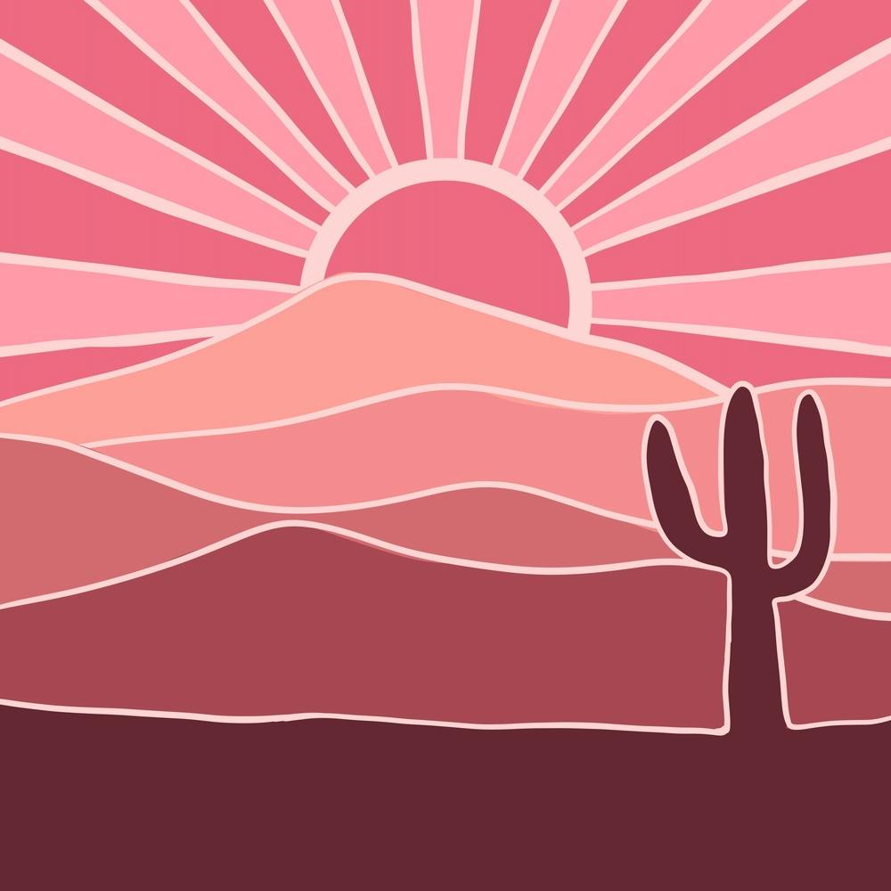 Sunset In The Desert