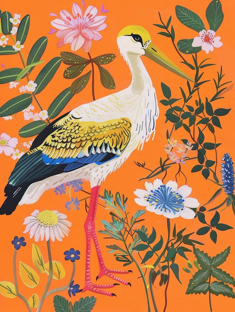 Spring Birds Stork 4