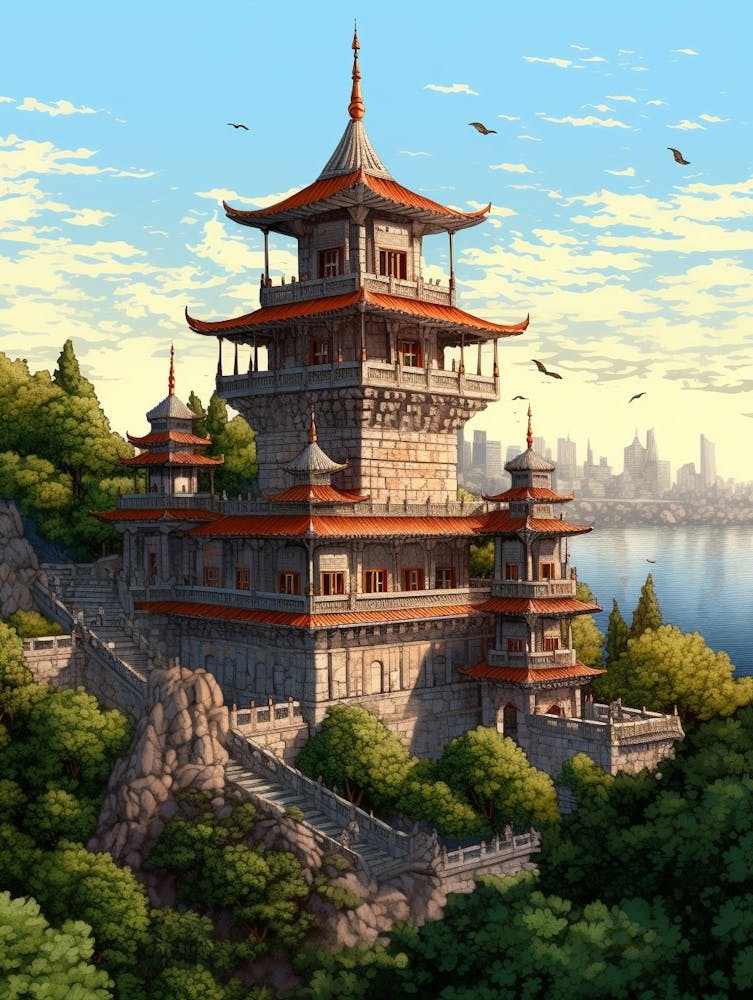 Topkapi Palace Pixel Art 6