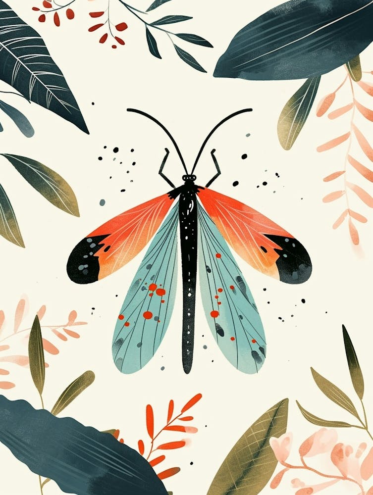 Colourful Insect Illustration Firefly 12