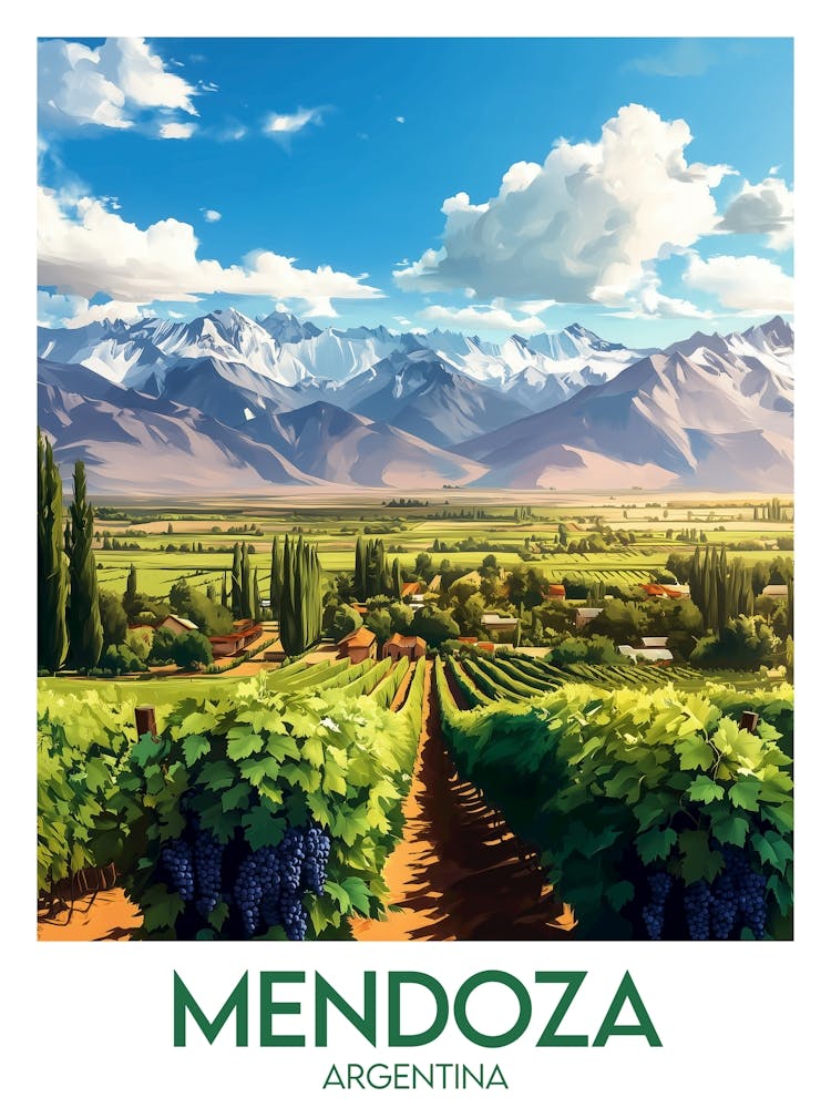 Affiche de voyage Mendoza