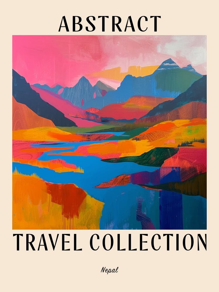 Abstract Travel Collection Poster Nepal 4