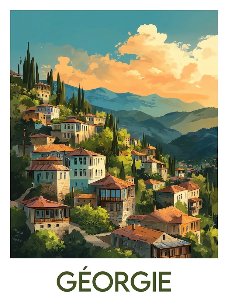 Affiche de voyage Géorgie 1