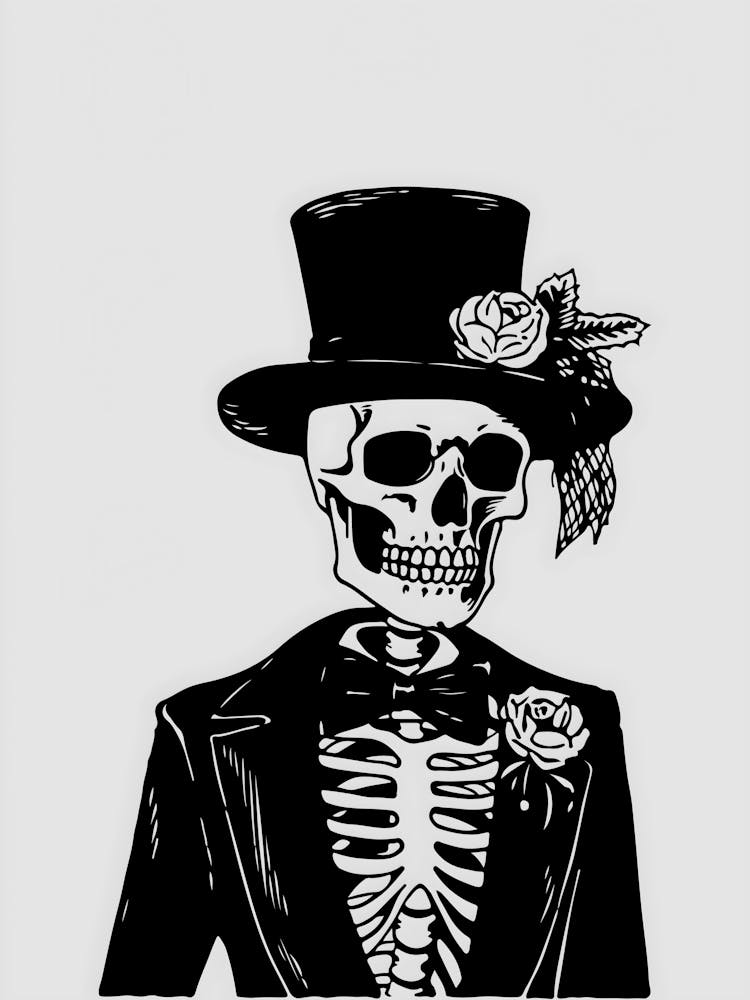 Skeleton In Top Hat