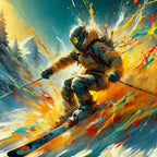 Skier In The Snow 1