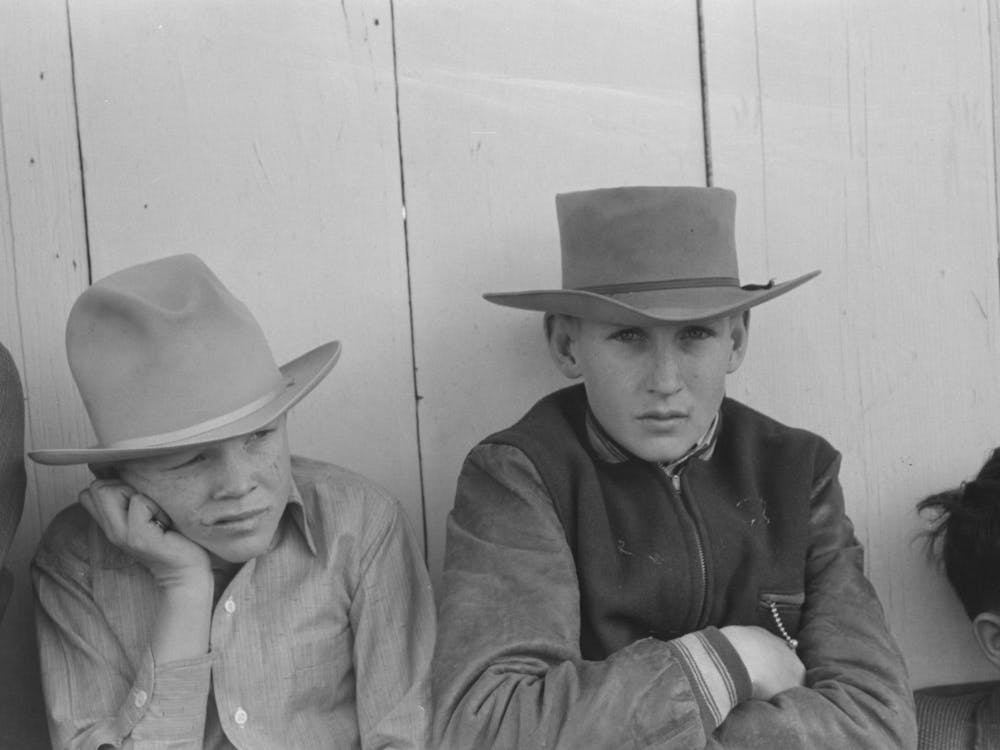 West Texas Boys At The San Angelo Fat Stock Show, San Angelo, Texas By Russell Lee
