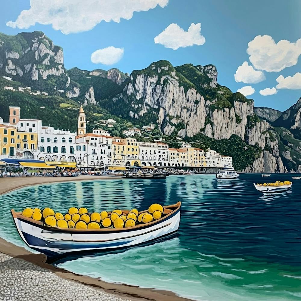 1anamulhaqueanik Amalfi View With Lemons Travel Painting Italy A Dabfd3c5 0aaf 4827 8e93 7d3ce853f08a Topaz Upscale 2x