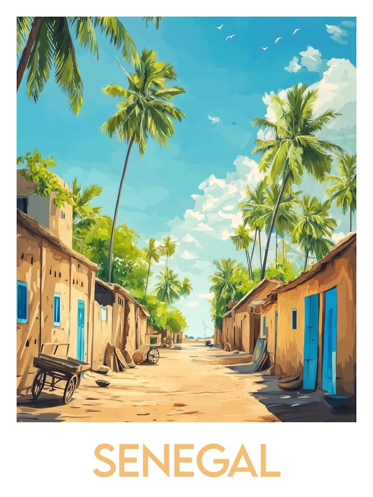 Affiche de voyage Sénégal