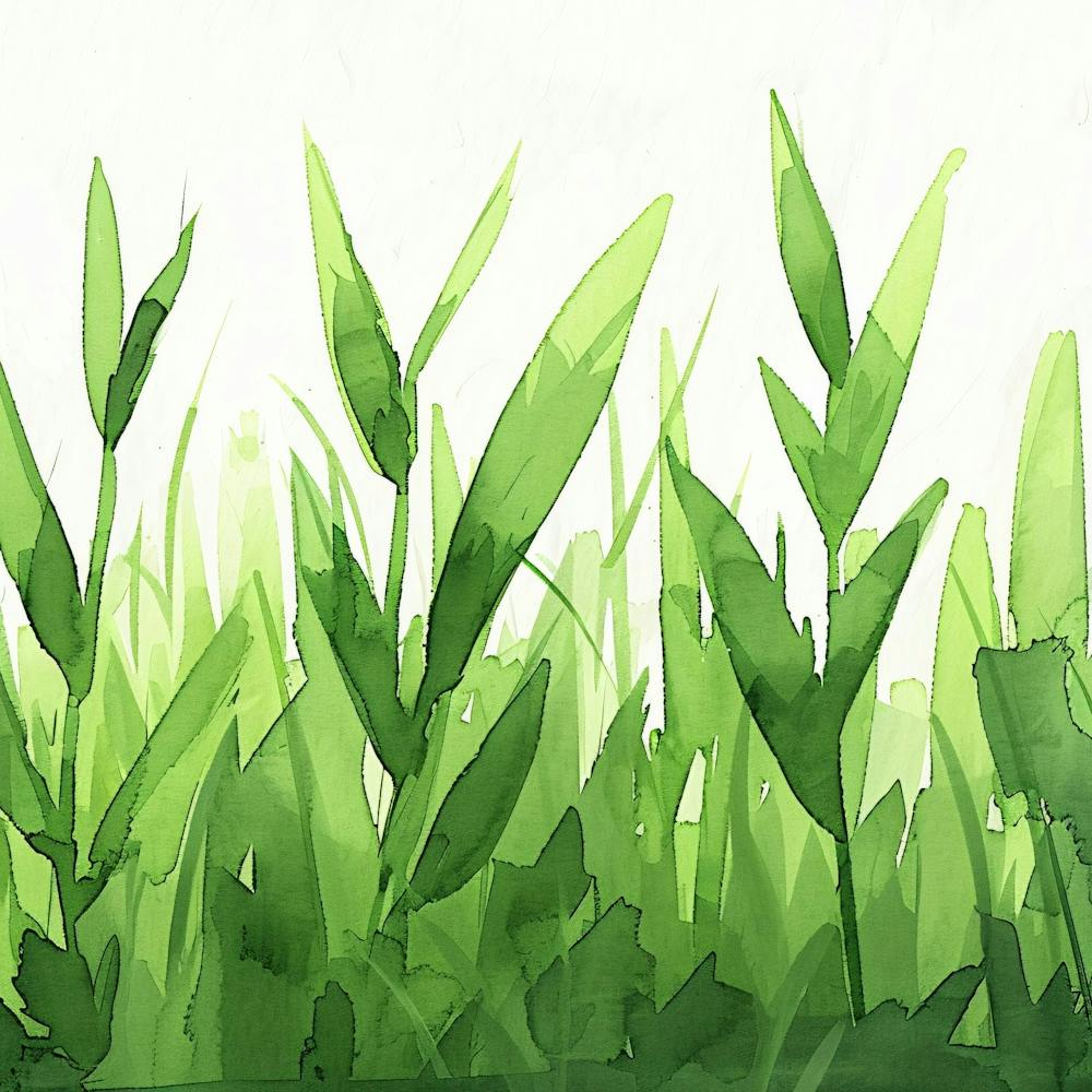 Watercolor Of Grass