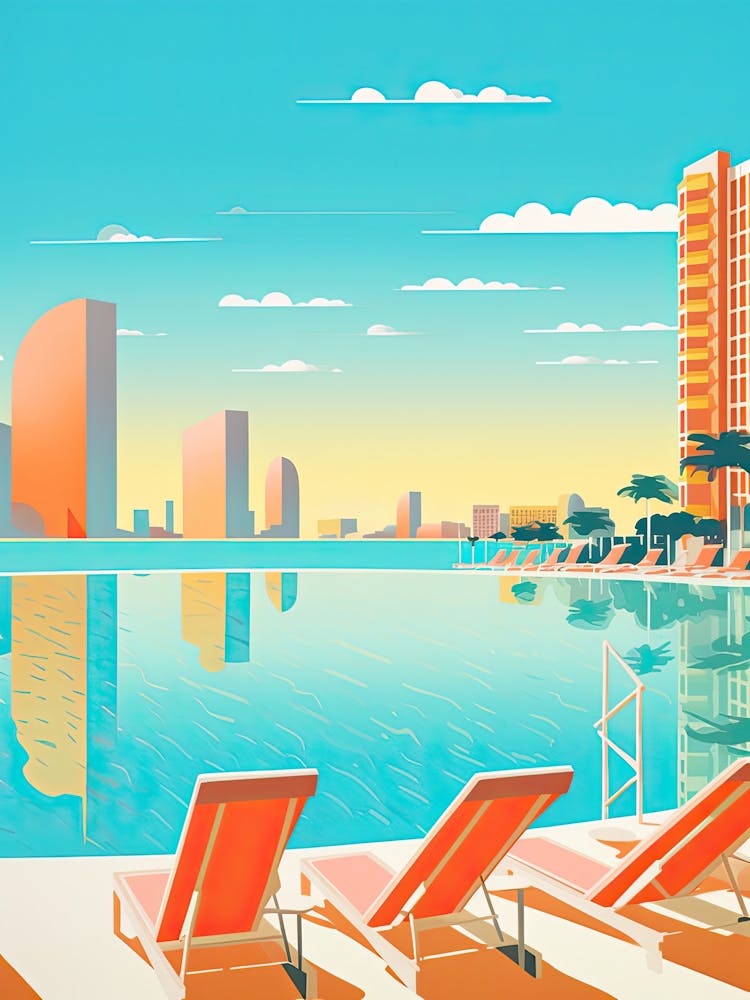 Cancun, Mexico, Graphic Illustration 2