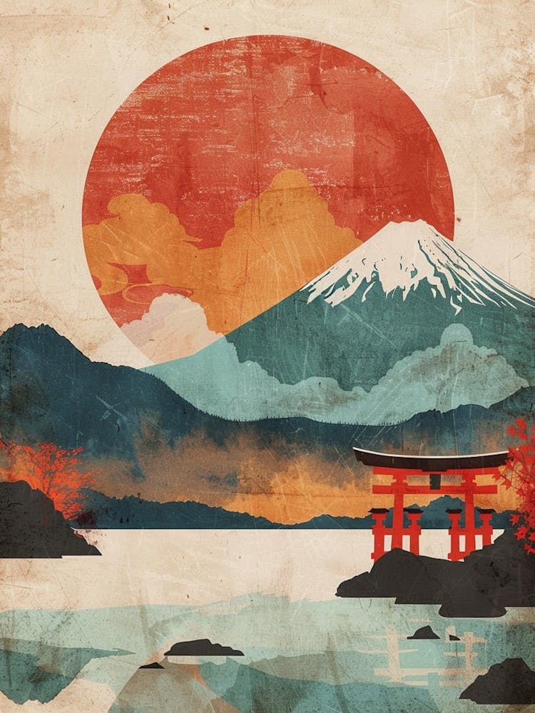 Mount Fuji & Strine Mid Century Modern