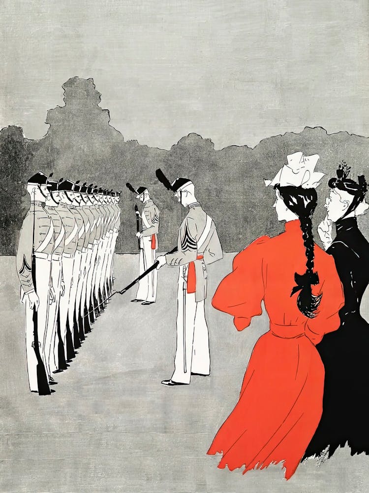 Illustration Vintage de l'Académie des Cadets, Edward Penfield