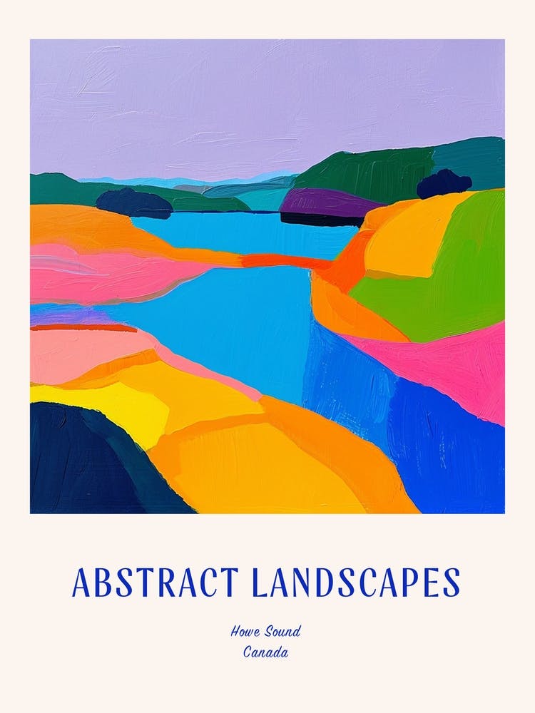 Colourful Abstract Vancouver Canada 3 Poster Blue