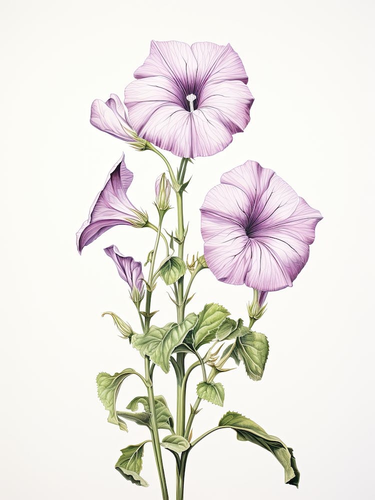 Fleur de Pétunia Botanique Vintage 1