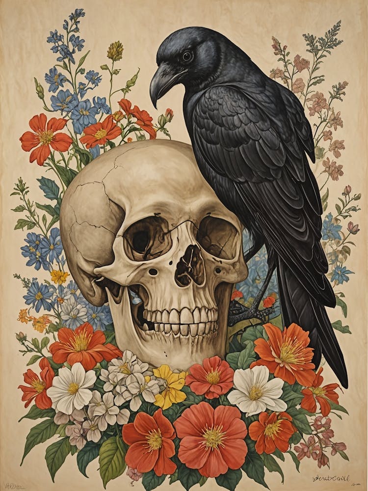 Crow And Skull