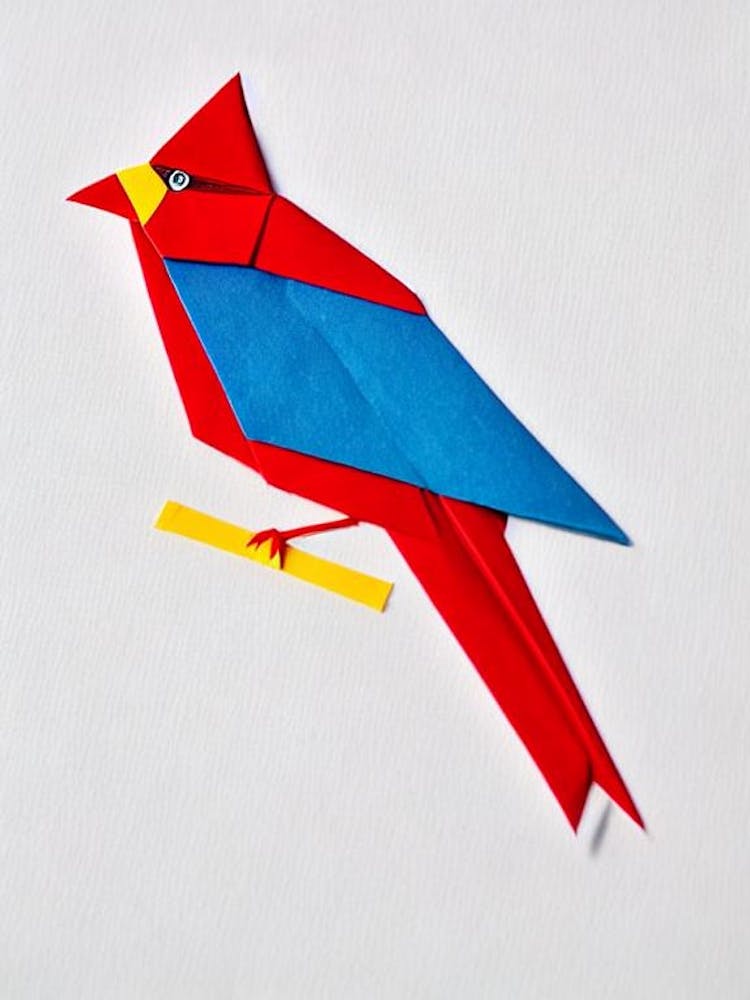Cardinal Origami Bird
