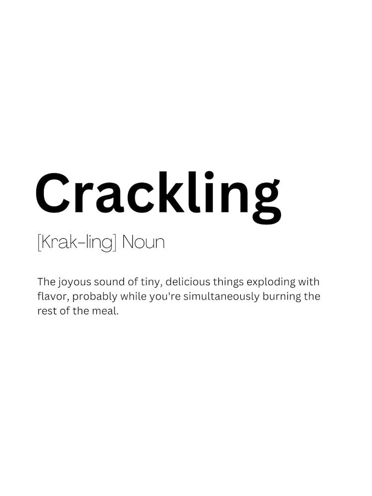 Crackling Definition Meaning