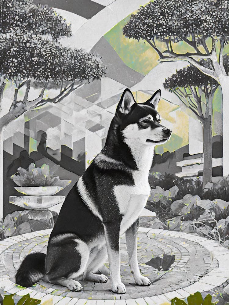 Shiba inu In The Garden