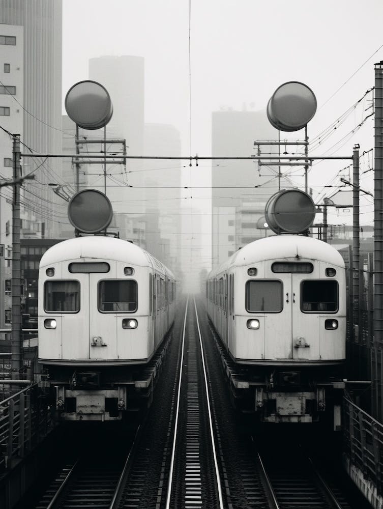 Tokyo, Japan, Black And White Old Photo 4