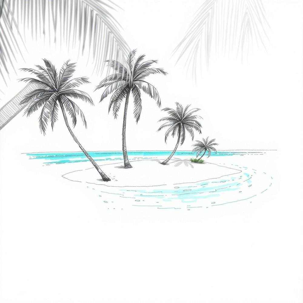 Sketch Of Palm Trees