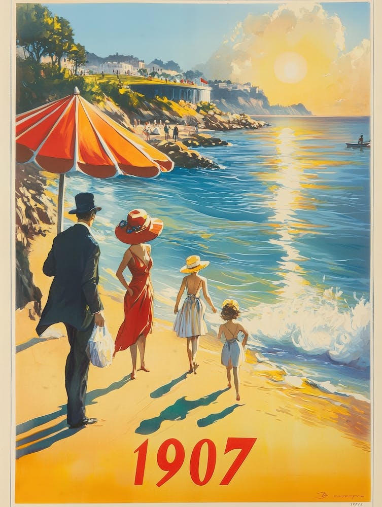 Aihrgdesign A Vintage Poster Of A Seaside Resort In 1907 With Afc3e70a B303 47f8 93a6 F5477ba7a3fb 0