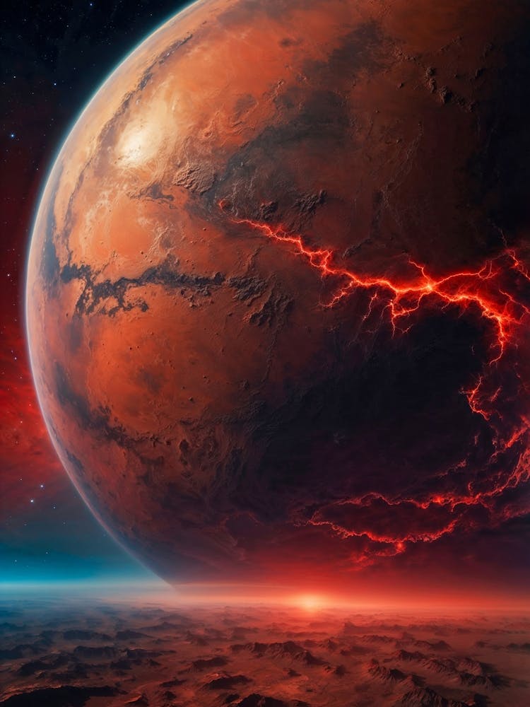 Red Mars Planet Landscape