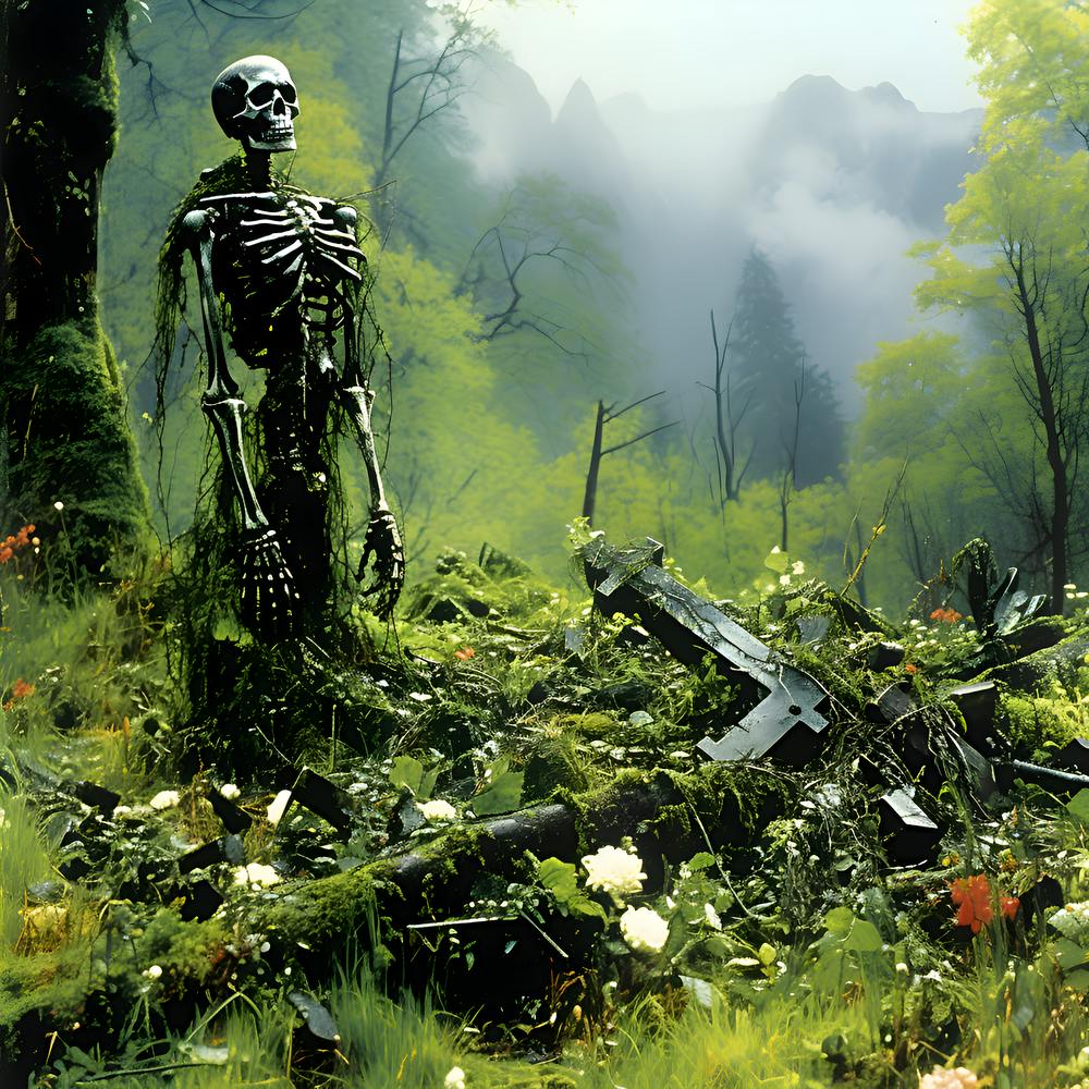 Skeleton In The Forest
